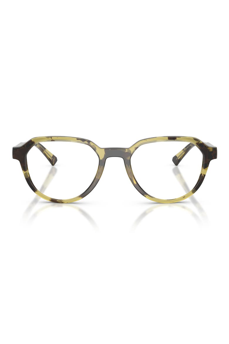 Lanai 52mm Geometric Optical Glasses, Main, color, OLIVE TORTOISE / OLIVE