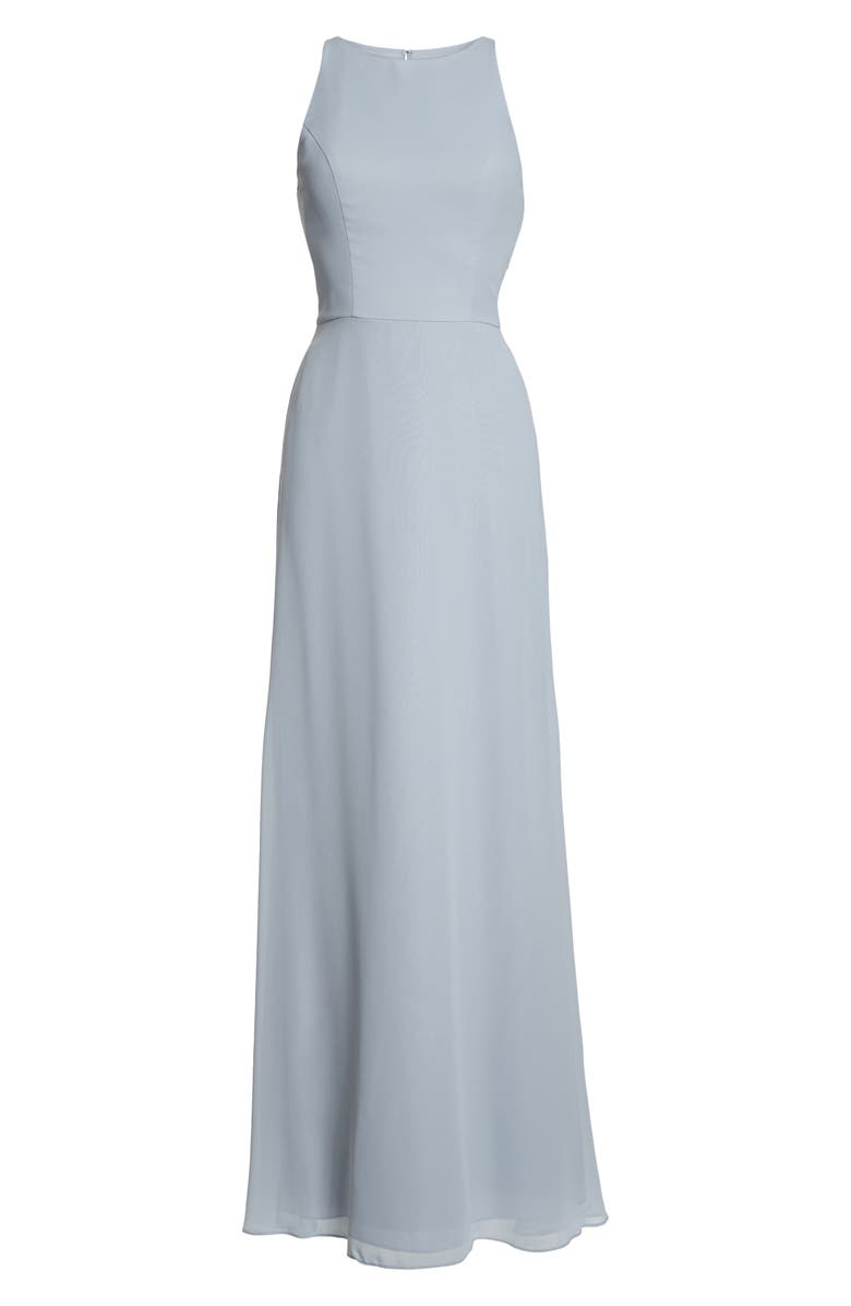 Hayley Paige Occasions Crewneck Chiffon Gown, Alternate, color, 