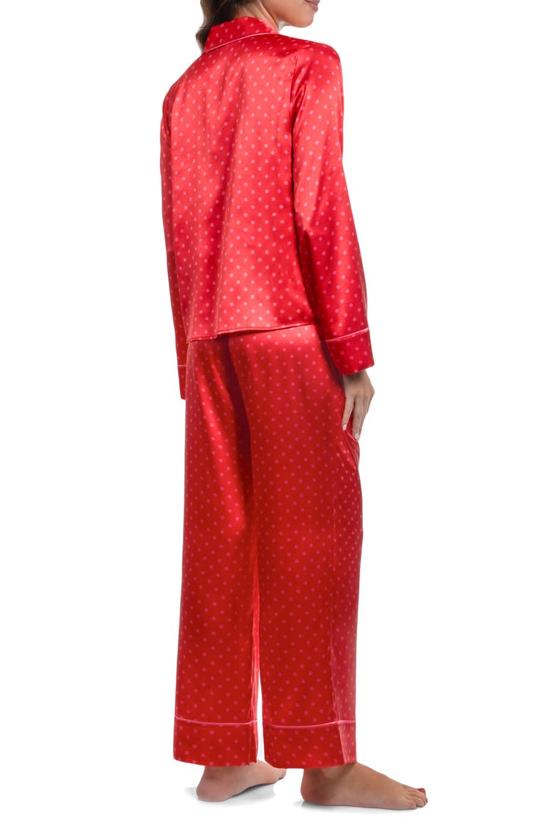 Cammie Satin Pajamas, Alternate, color, BRIGHT RED