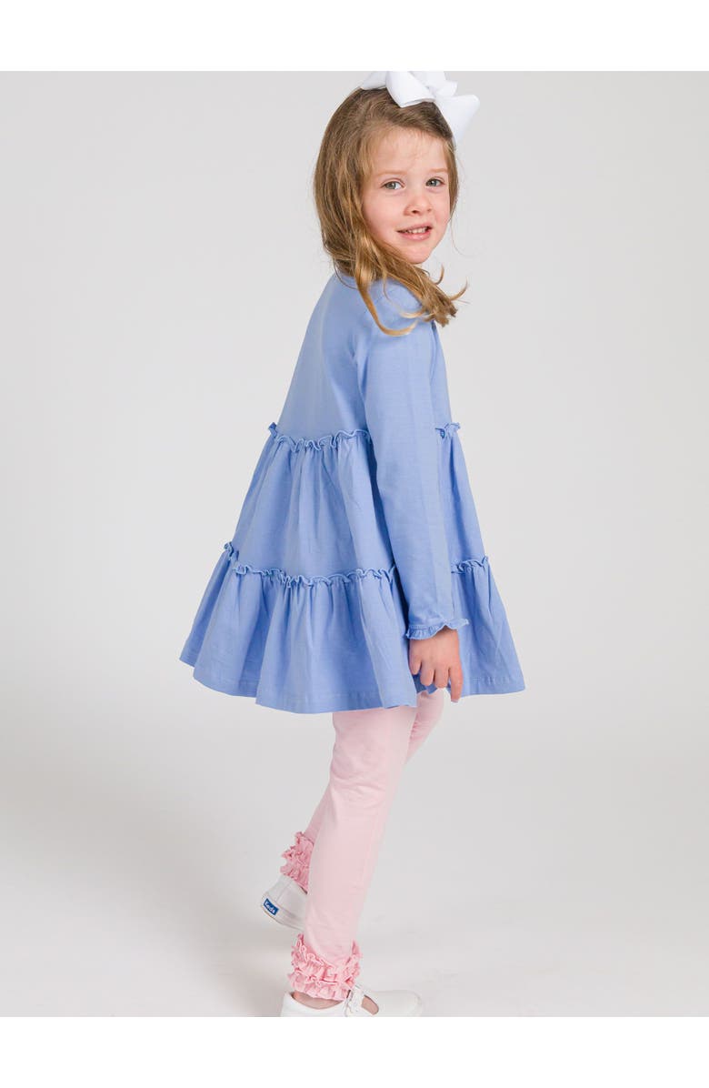 RuffleButts Knit Ruffle Tiered Tunic, Alternate, color, Periwinkle Blue