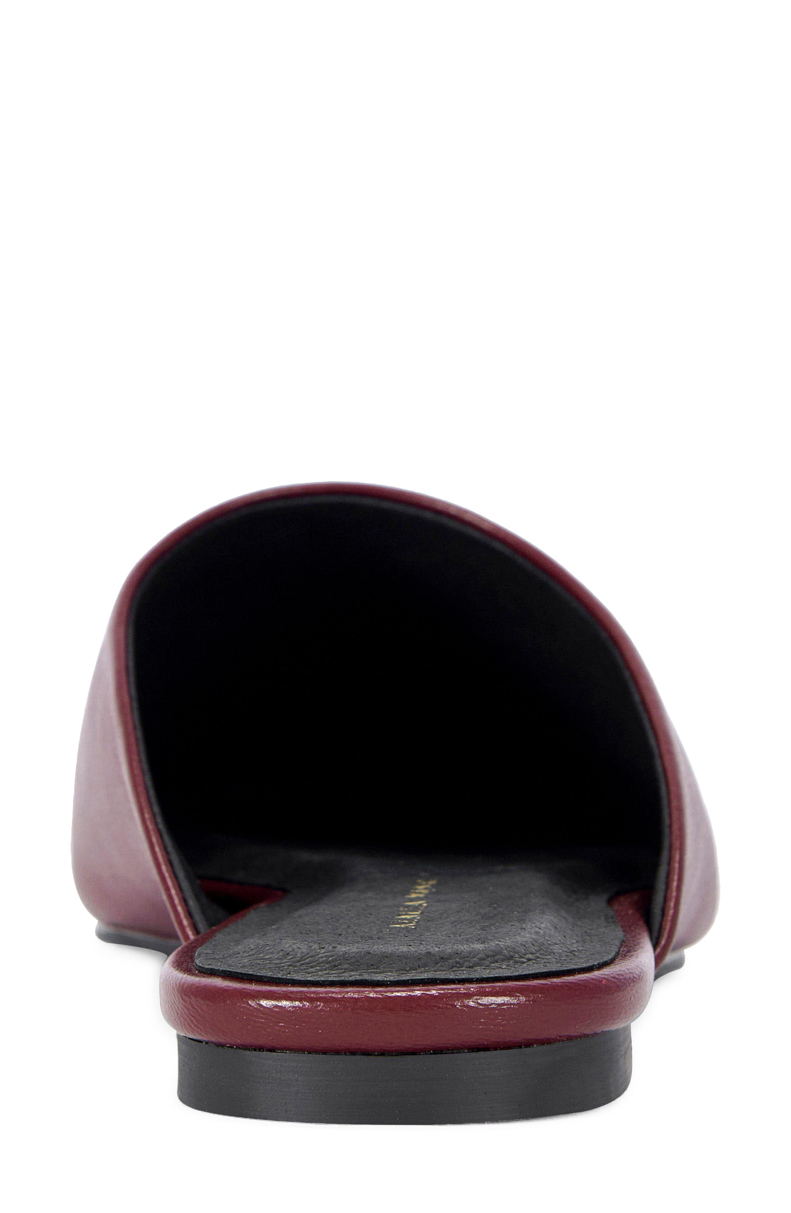 Raphael Leather Flat Mule, Alternate, color, BURGUNDY