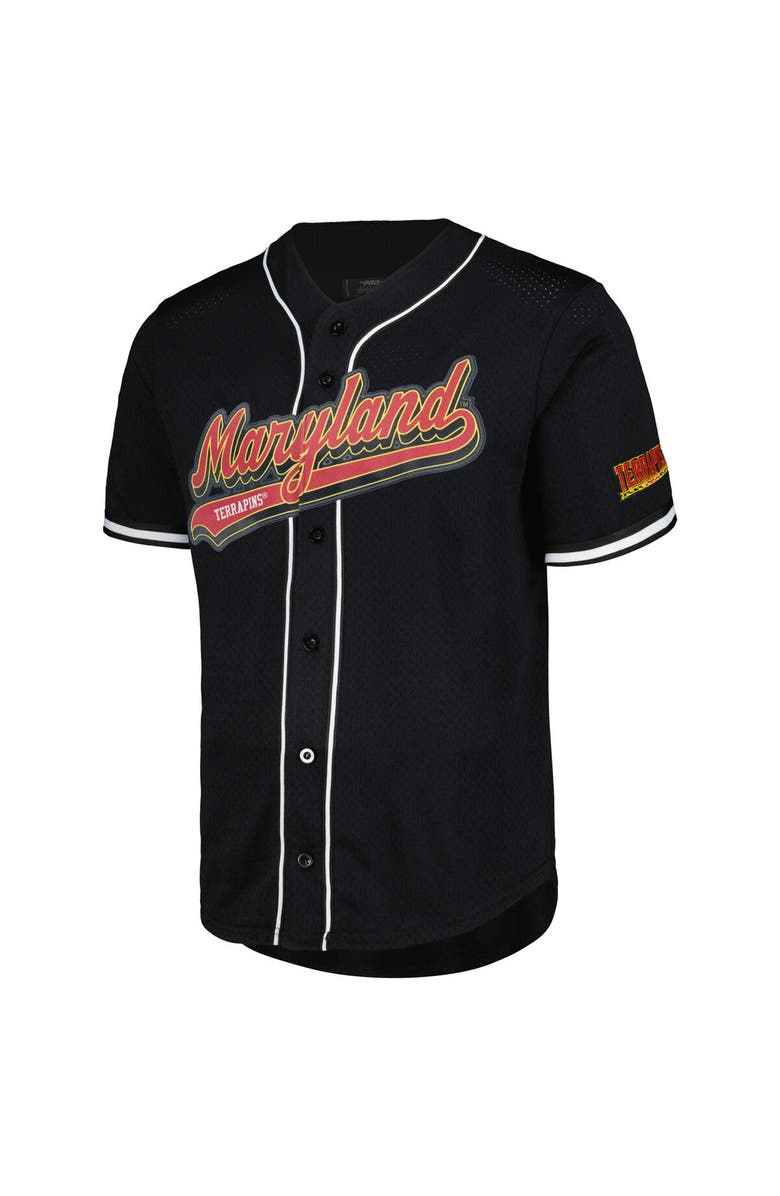 PRO STANDARD Men's Pro Standard Black Maryland Terrapins Mesh Full-Button Replica Baseball Jersey, Alternate, color, Black