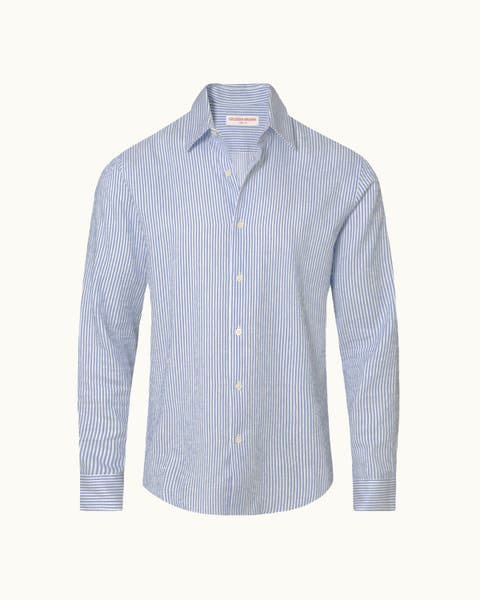 Giles Tailored Fit Linen Shirt