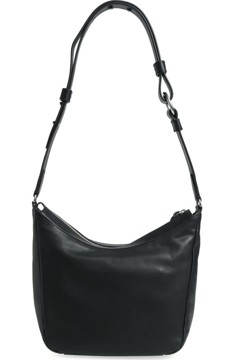 rag & bone Prospect Square Leather Crossbody Bag, Alternate, color, Black Leather
