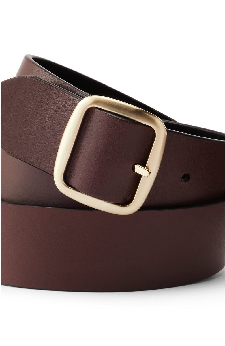 Lands' End Plus Size Reversible Denim Belt, Alternate, color, Black/Dark Brown