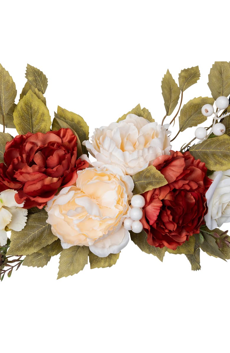 Northlight Fall Harvest Artificial Floral Fall Foliage Twig Wreath - 22", Alternate, color, 