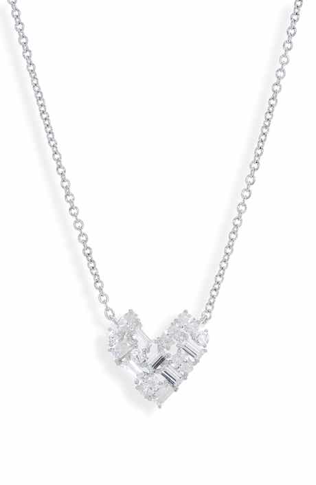 Cluster Heart Pendant Necklace