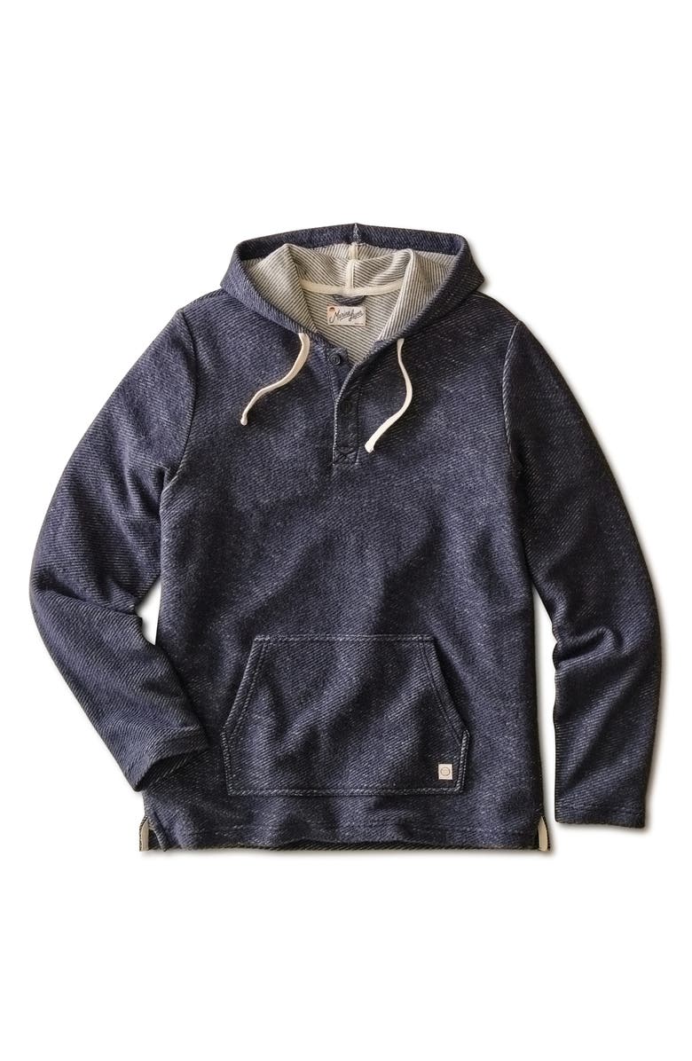 Marine Layer Portola Beach Hoodie, Alternate, color, Navy/ White