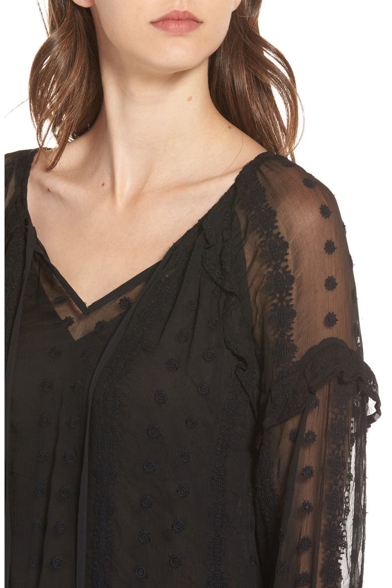 Leigh Blouse, Alternate, color, BLACK