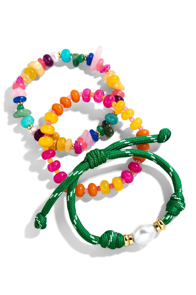 On the Bright Side Set of 3 Assorted Bracelets, Main, color, RAINBOW