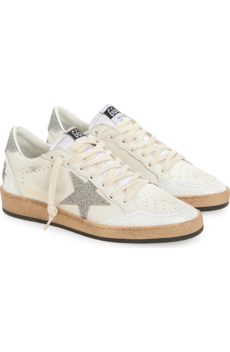 Golden Goose Ball Star Low Top Sneaker, Main, color, White/ Silver
