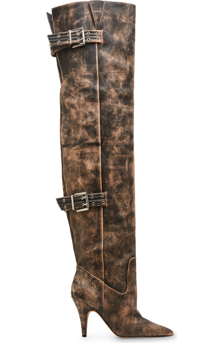 Steve Madden Baddie Over the Knee Boot, Alternate, color, Brown Distressed