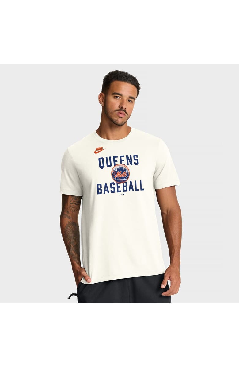 Nike Men's Nike Cream New York Mets Cooperstown Collection ‘70s Inspired T-Shirt, Main, color, Cream