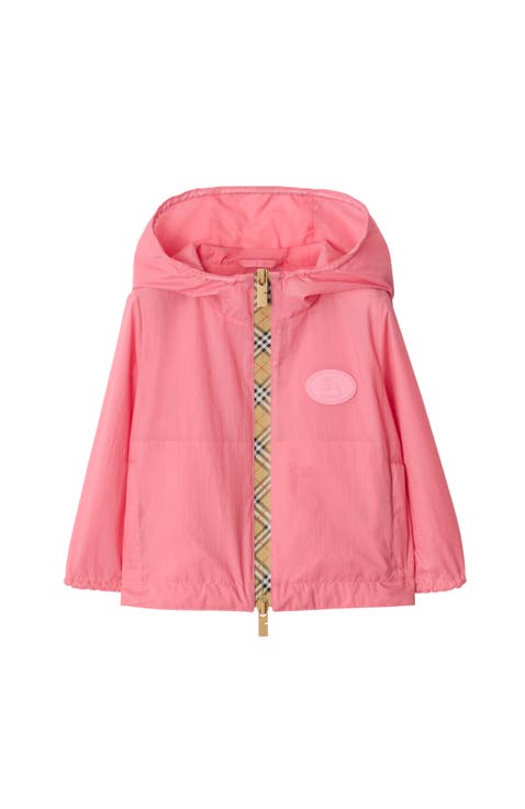 Checker-tape Nylon Hooded Jacket