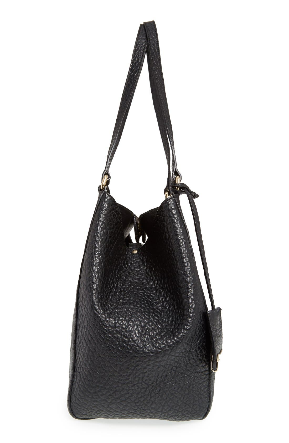 Burberry 'Small Canterbury - Grain Check' Leather Tote, Alternate, color, 