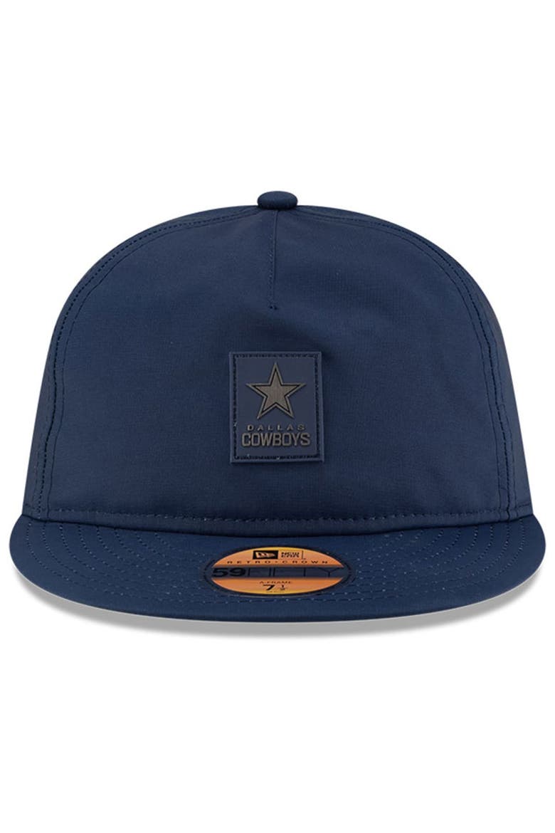 Men's New Era Navy Dallas Cowboys 2025 Sideline  Retro Crown 59FIFTY Fitted Hat, Alternate, color, Navy