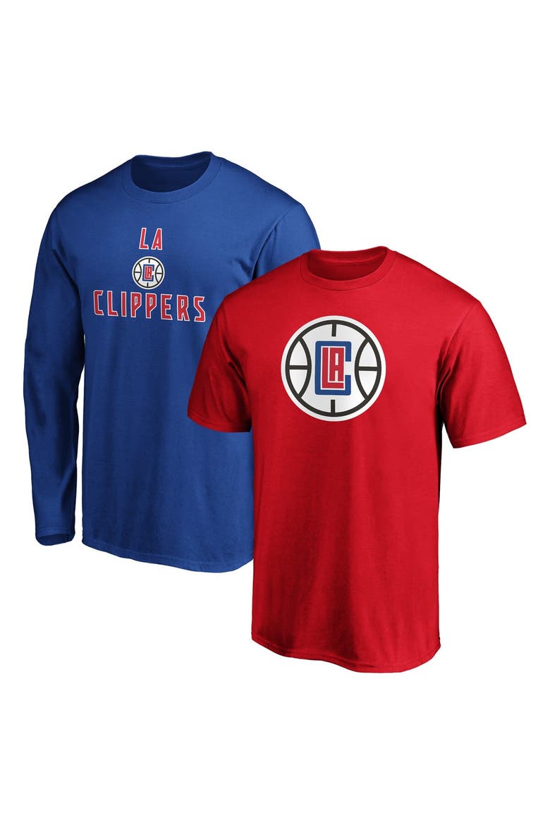 Men's Fanatics Branded Red/Royal LA Clippers T-Shirt Combo Pack, Main, color, Red