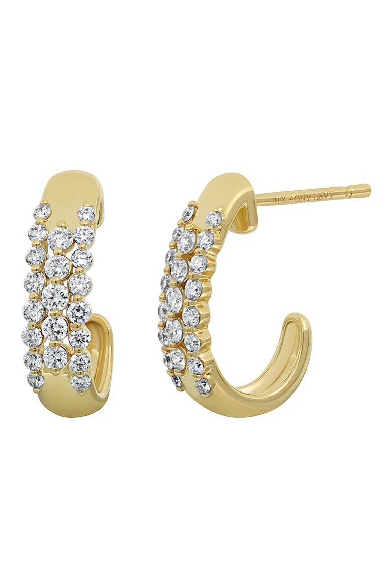 Rita Diamond Half Hoop Earrings (Nordstrom Exclusive), Main, color, 18K YELLOW GOLD