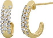 Bony Levy Rita Diamond Half Hoop Earrings