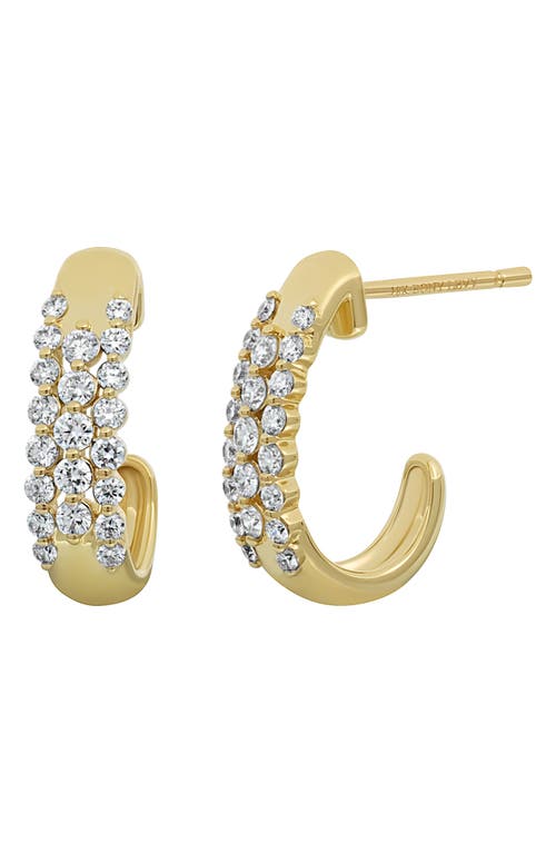 Bony Levy Rita Diamond Half Hoop Earrings In 18k Yellow Gold