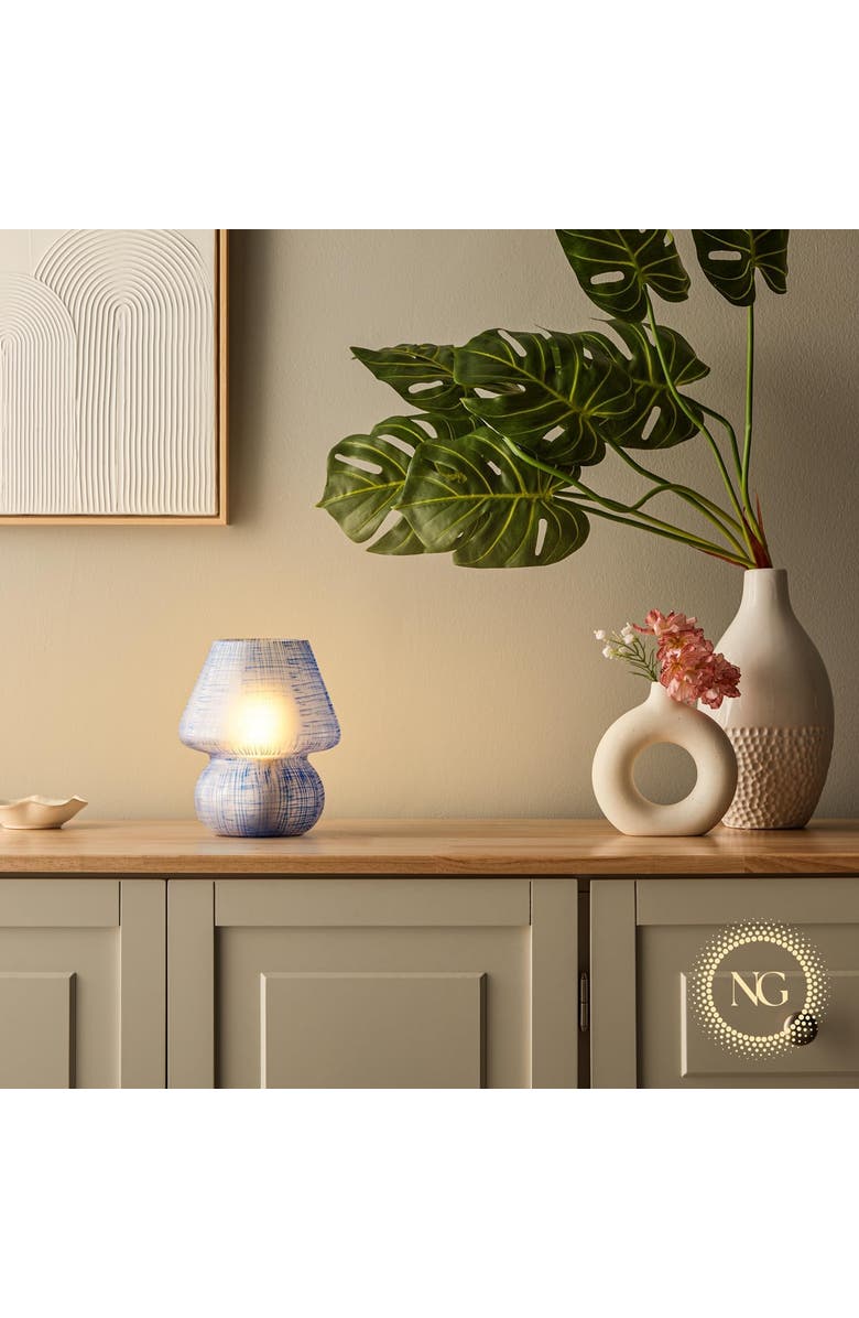 Next Glow Retro Mushroom LED Table Lamp, Modern Dimmable E26 Socket, Alternate, color, Blue