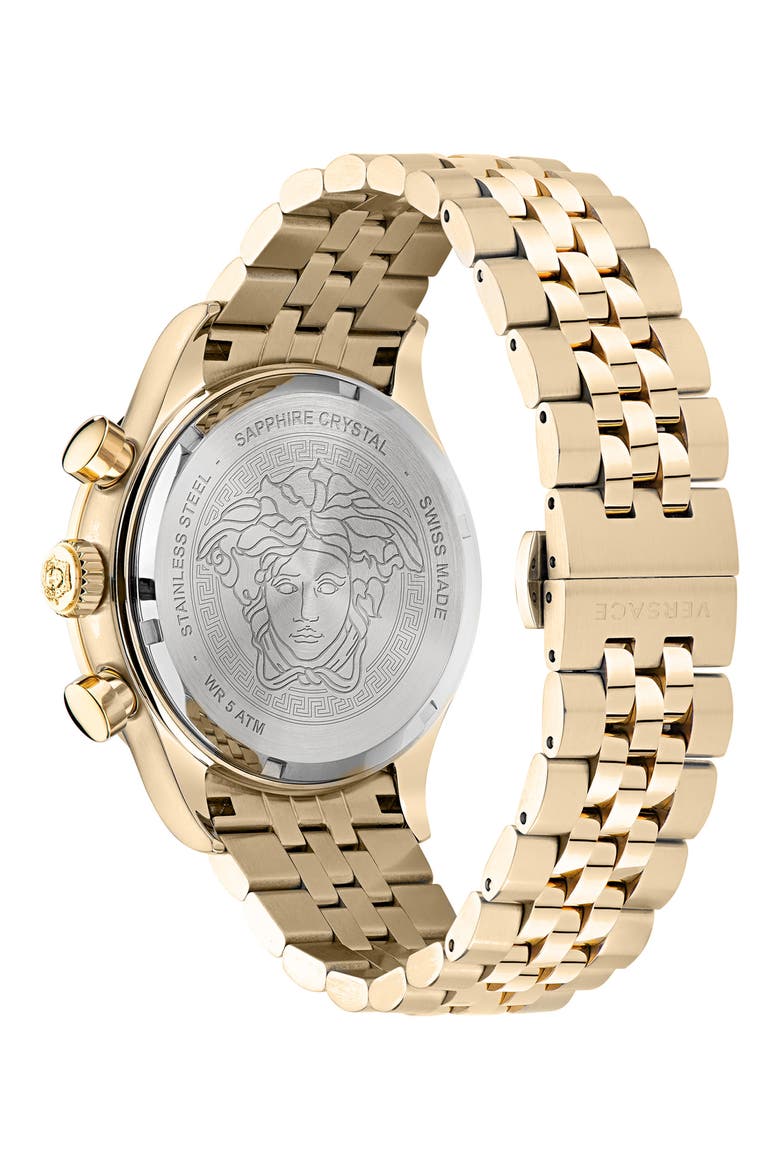 Hellenyium Chronograph Bracelet Watch, 44mm, Alternate, color, IP YELLOW GOLD