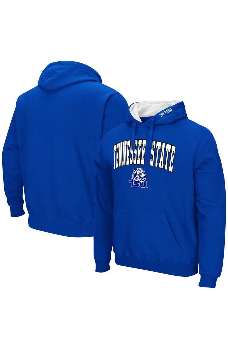 COLOSSEUM Men's Colosseum Royal Tennessee State Tigers Arch & Logo 3.0 Pullover Hoodie, Main, color, Royal