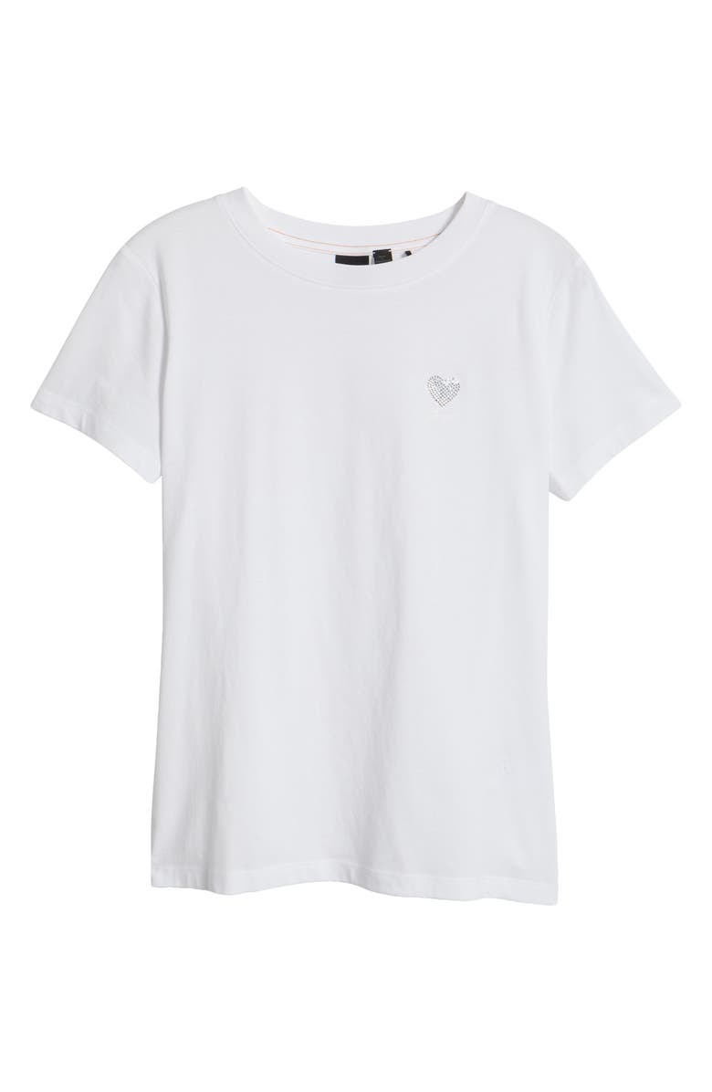 BOSS Orange Crystal Cotton T-Shirt, Alternate, color, Ntural