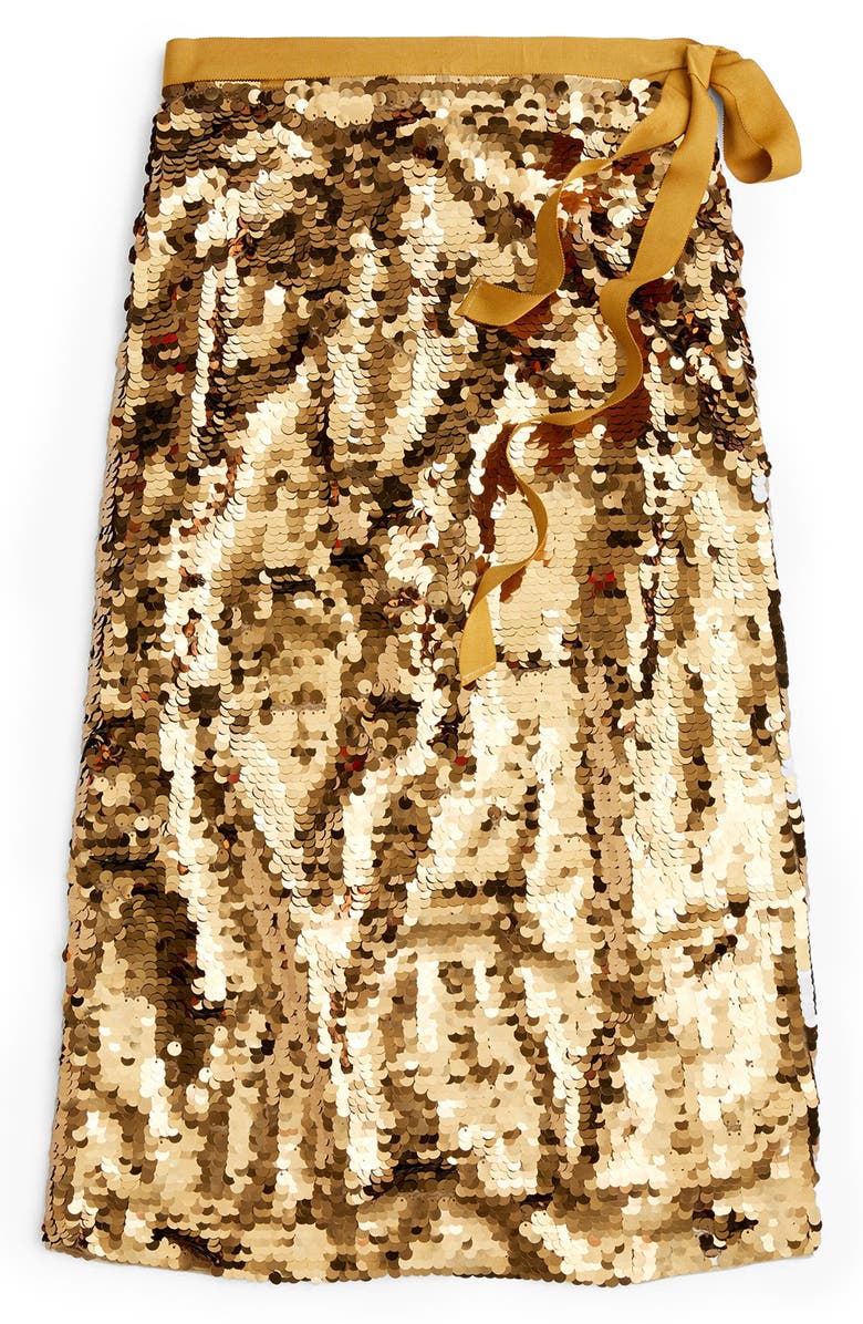 J.Crew Sequin Midi Skirt with Tie, Main, color, 
