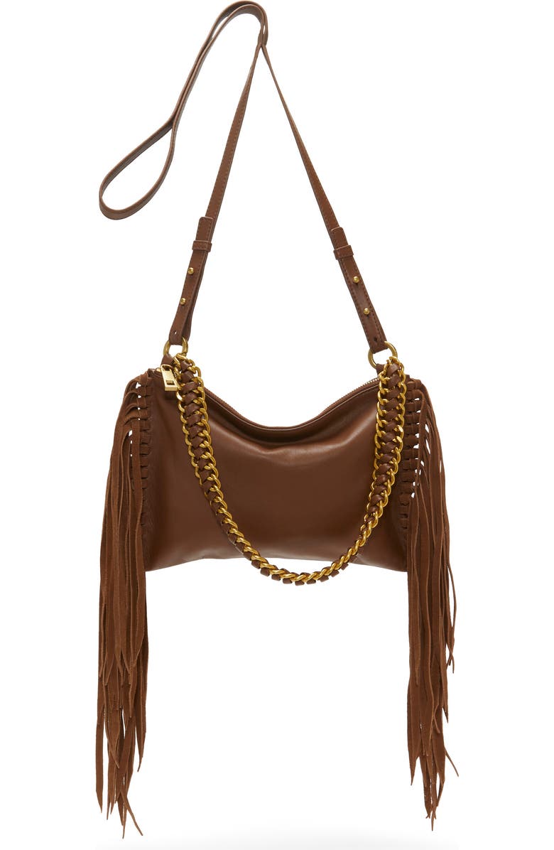 Vince Camuto Kokel Fringe Leather Crossbody Bag, Main, color,
