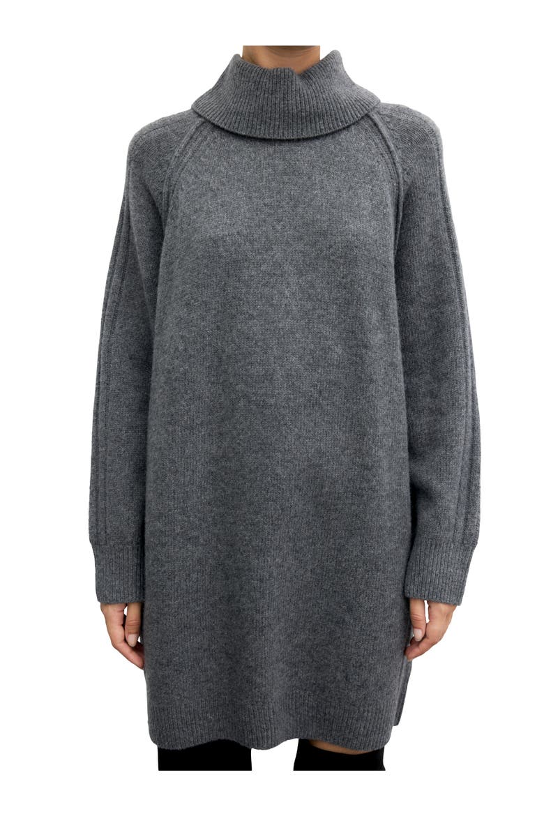 Cris Roll Neck Sweater Dress, Alternate, color, Charcoal