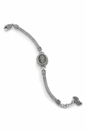 SAMUEL B. Two-Tone Hamsa Agate Chain Bracelet