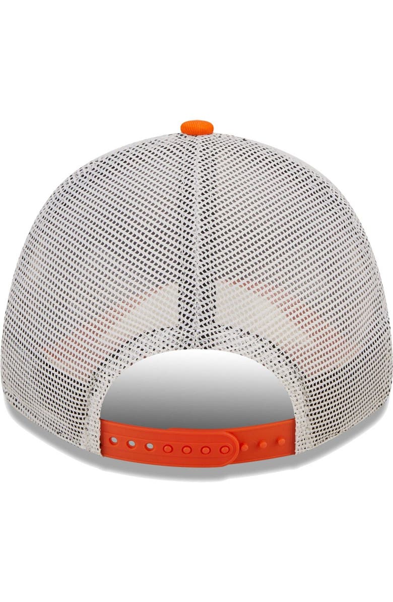 New Era Men's New Era Orange/White Denver Broncos Logo Patch Trucker 9FORTY Snapback Hat, Alternate, color, 