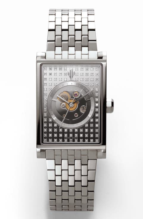 Steel Stereo Diamond Swiss Automatic Watch