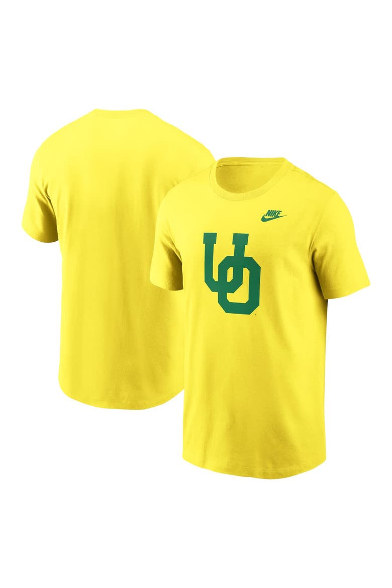 Men's Nike Yellow Oregon Ducks Legacy Alternate Logo T-Shirt, Main, color, Yellow