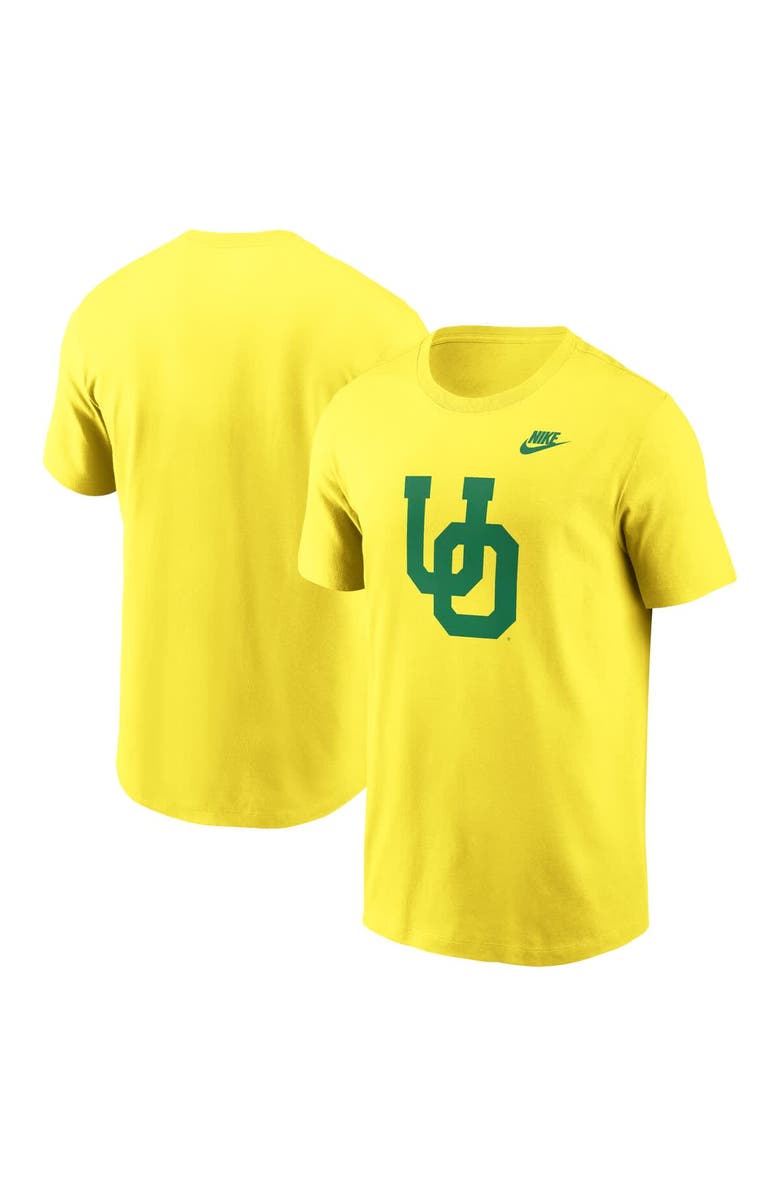 Nike Men's Nike Yellow Oregon Ducks Legacy Alternate Logo T-Shirt, Main, color, Yellow