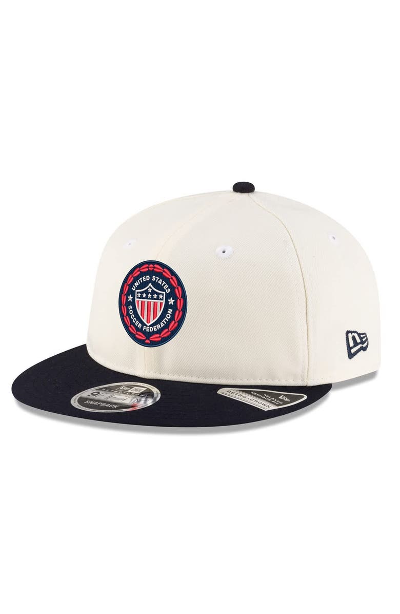 New Era Men's New Era Cream USMNT 1986 Retro-Crown 9FIFTY Adjustable Hat, Main, color, Cream
