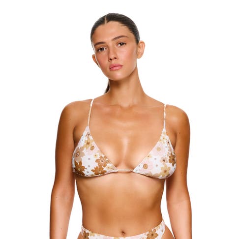 Nostalgic Bloom Triangle Bikini Top Swimsuit