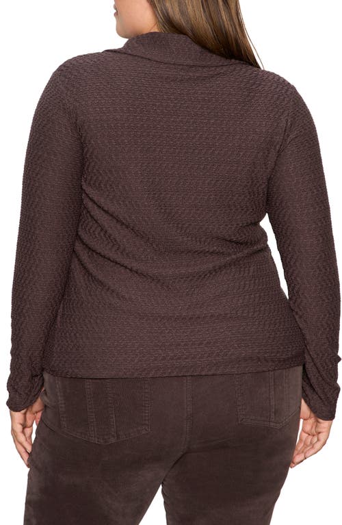 Sanctuary Dreamgirl Textured Knit Cardigan In Burgundy