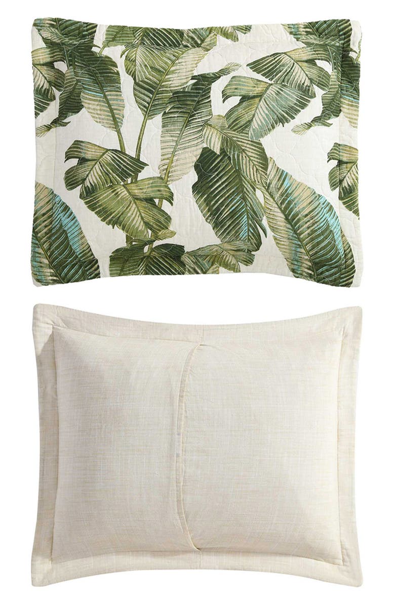 Tommy Bahama Fiesta Palms Cotton Quilt & Sham Set, Alternate, color, Palm Green