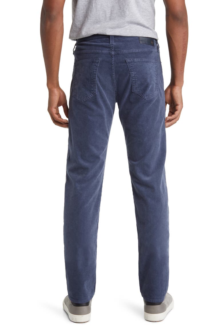 Tellis Slim Fit Corduroy Pants, Alternate, color, SULFUR BLUE NOTE