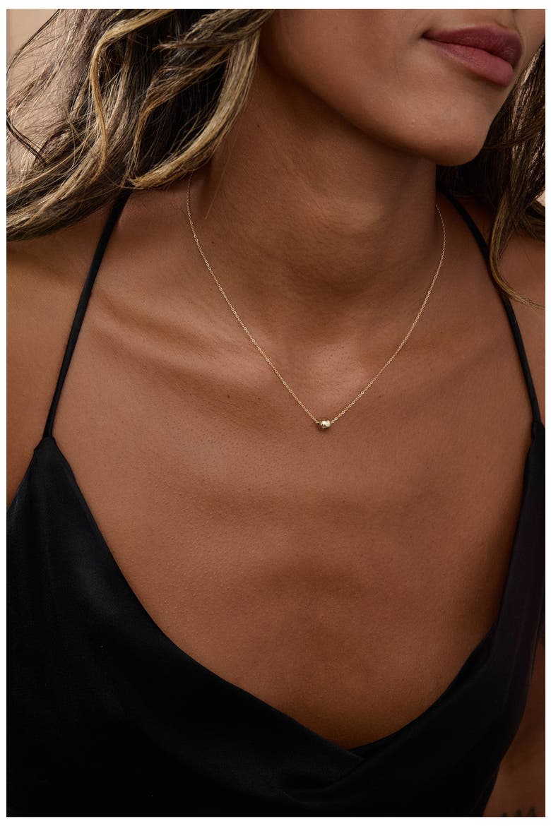 Reina Bead Pendant Necklace, Alternate, color, GOLD
