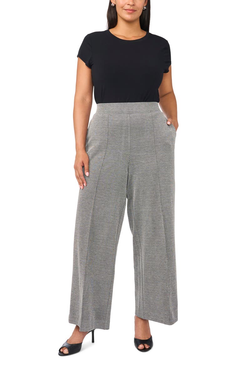 Wide Leg Pull On Pants, Alternate, color, RICH BLACK