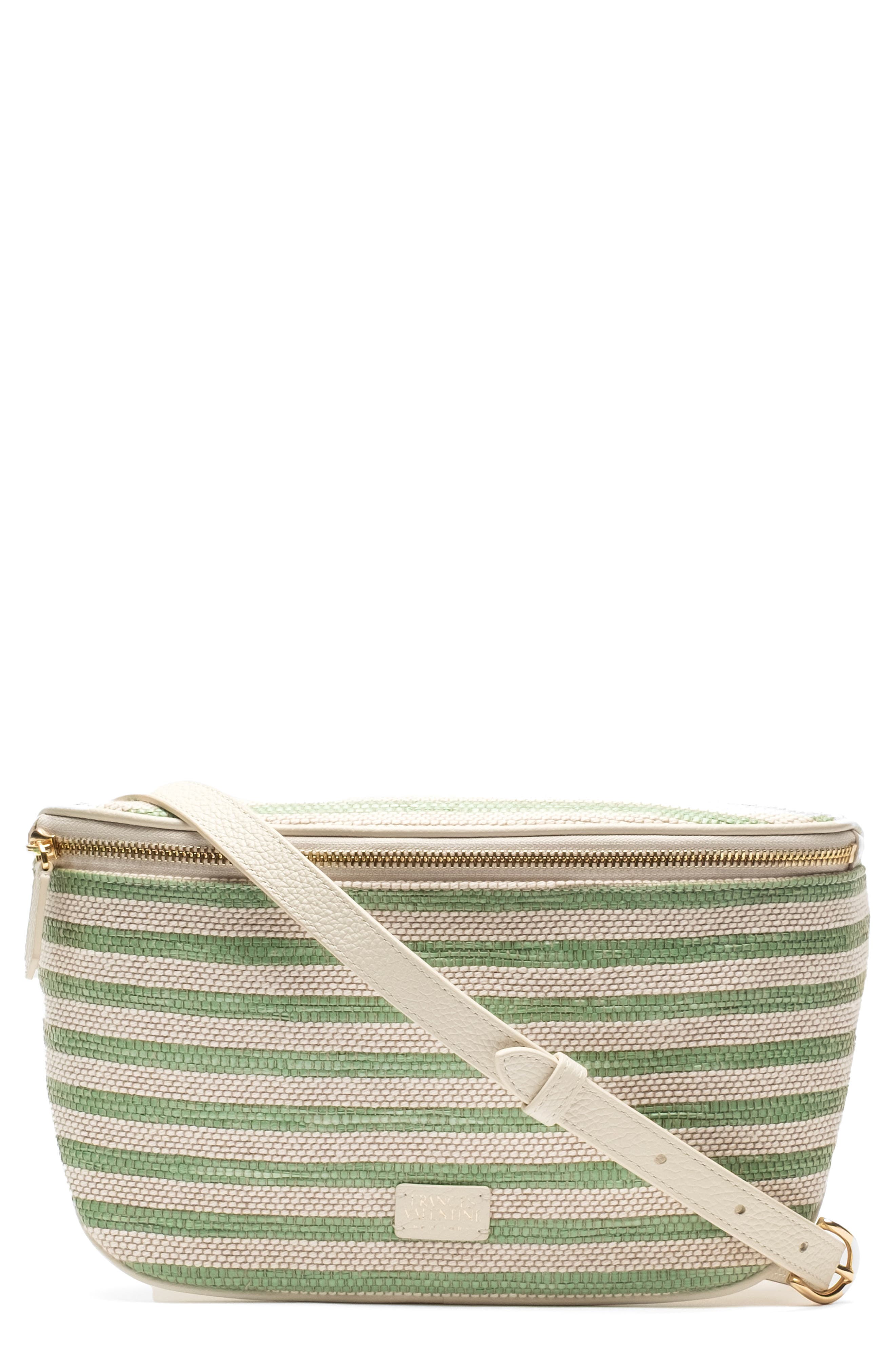 Frances Valentine Billie Raffia Sling Bag, Main, color, Green/ Multi
