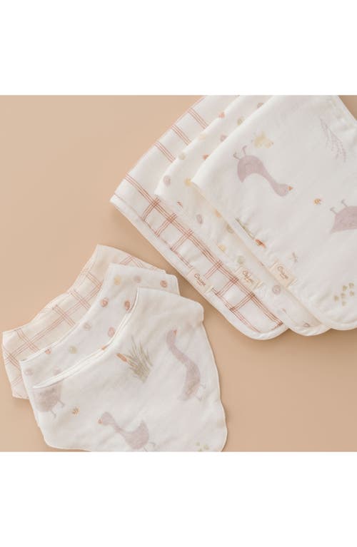 Crane Baby Goose Assorted 3-pack Cotton Bibs Set In Neutral