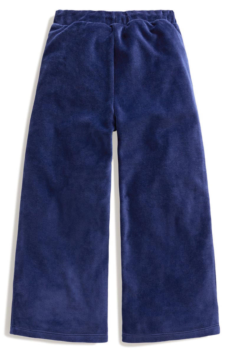 Mini Boden Kids' Heart Pocket Wide Leg Velour Joggers, Alternate, color, 
