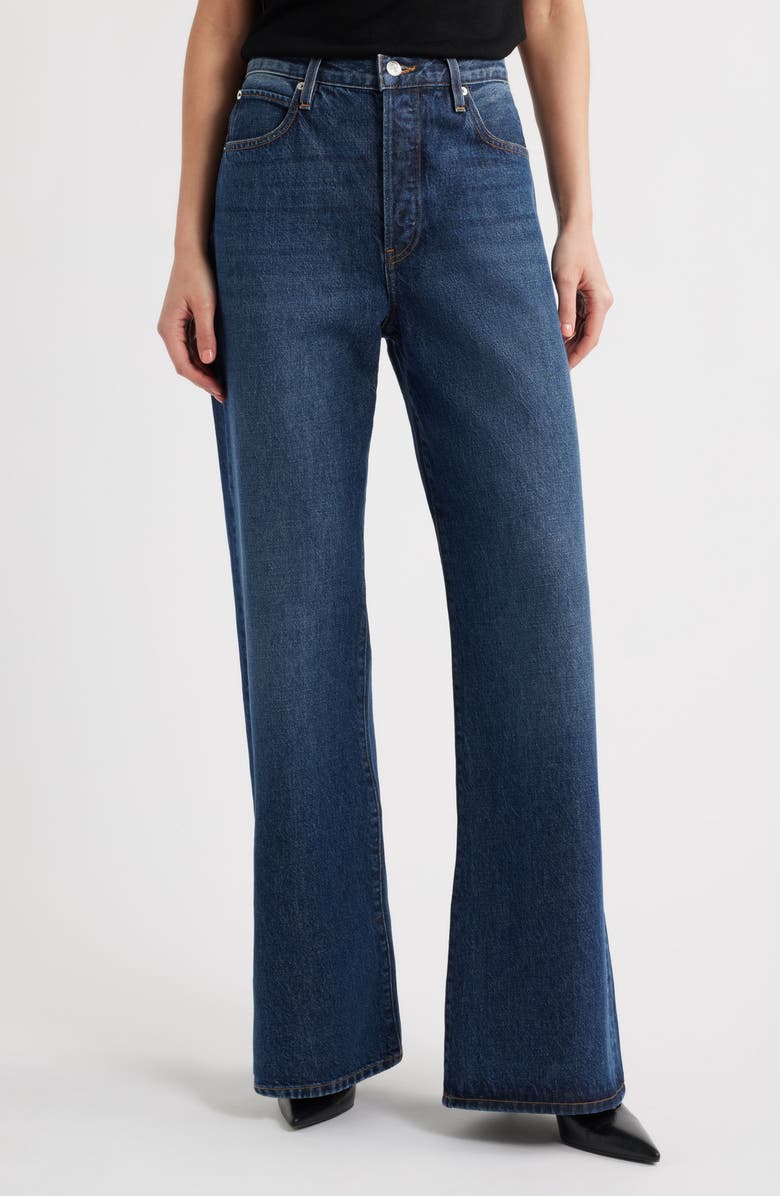 FRAME The Loose High Waist Wide Leg Jeans, Main, color, Trooper