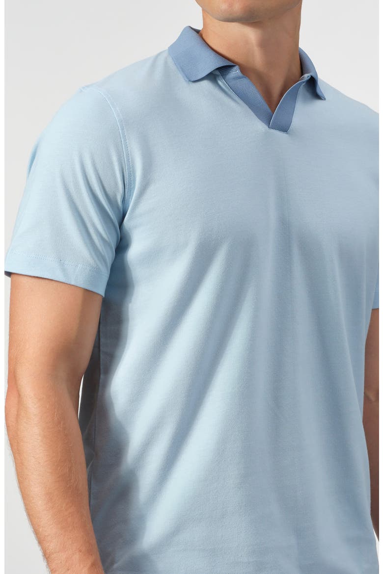 Cotton Knit Polo, Alternate, color, BLUE