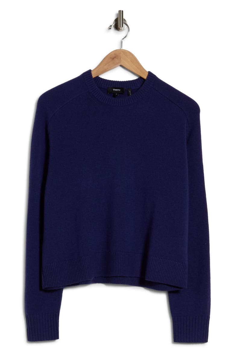 Cashmere Crewneck Crop Sweater, Alternate, color, R4U