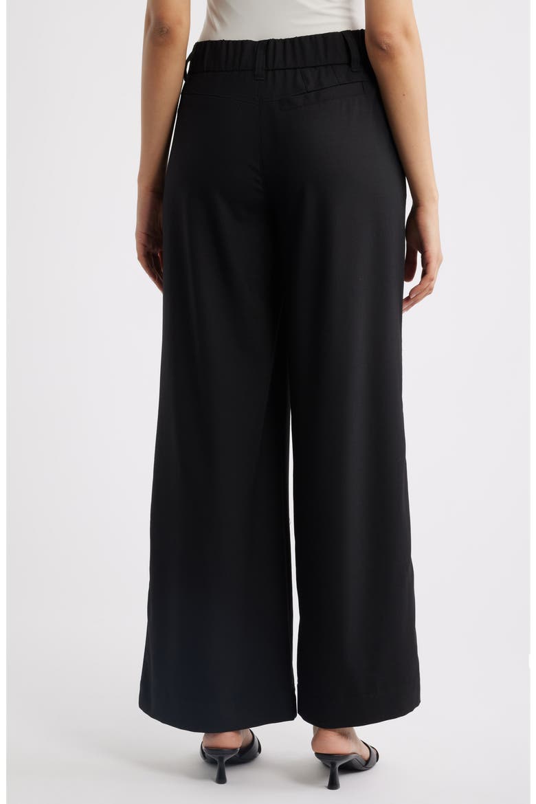 Skyrise Side Seam Straight Leg Pants, Alternate, color, BLACK
